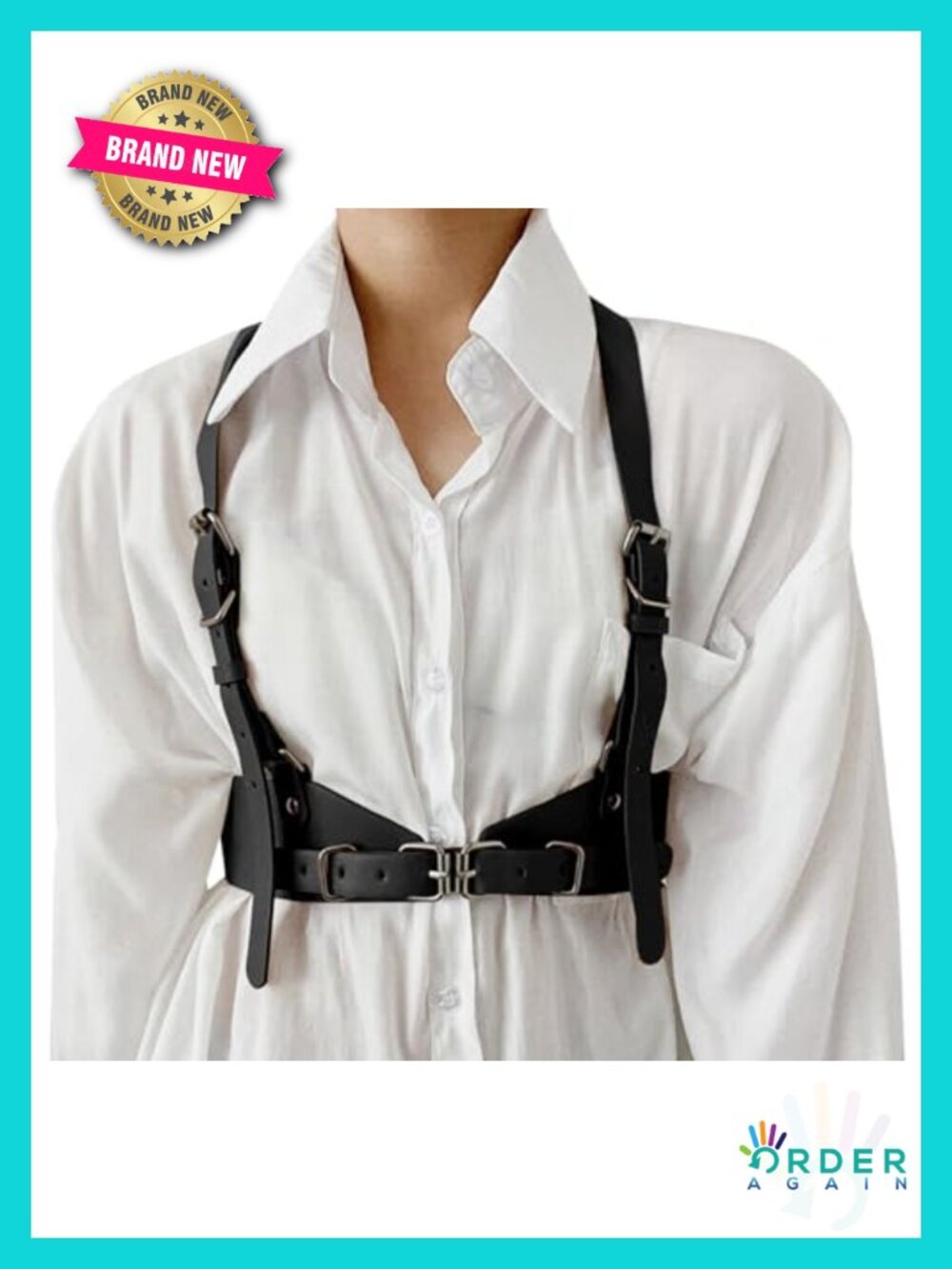 Faux Leather Harness Belt Punk Waist Bustier Cosplay Goth Costume